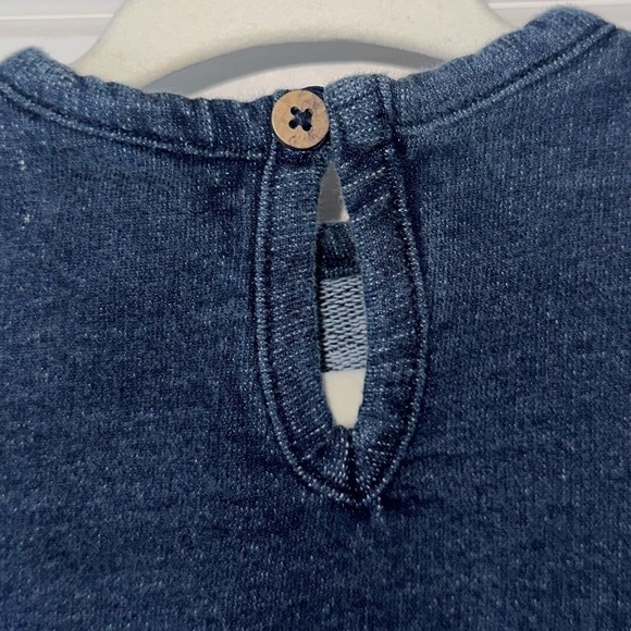 Burts Bees French Terry Knit Denim Wash Organic Cotton Super Soft Baby Dress NWT - Picture 8 of 13